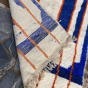 Handmade natural wool rug size 100 x 200 cm