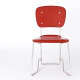 Set of 4 stacking chairs by Armin Wirth, model Aluflex, 1951 Germany