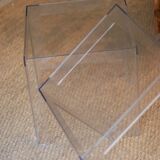 Pair of plexiglass side tables