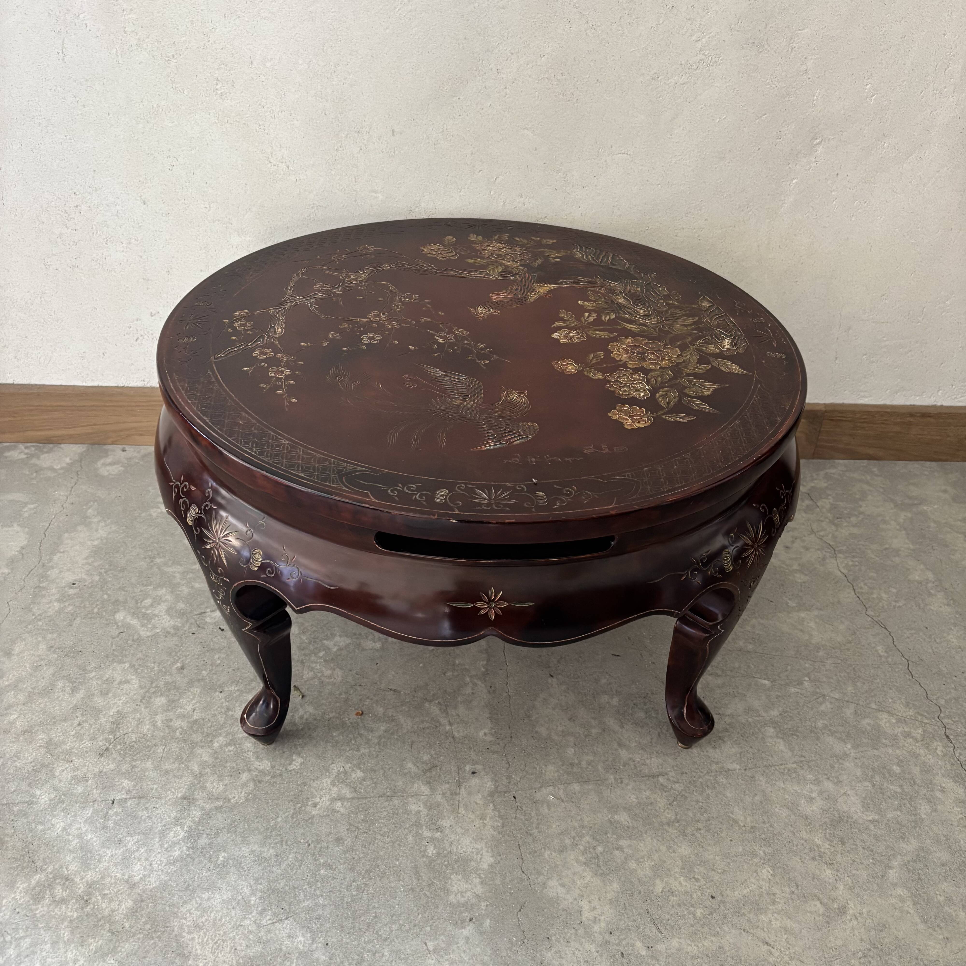 Table basse ronde en bois