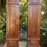 Pair of exotic wood storage columns - China