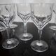 Set of 7 Val Saint Lambert crystal port glasses Nestor model