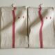 Pair of dishcloths linen monograms old