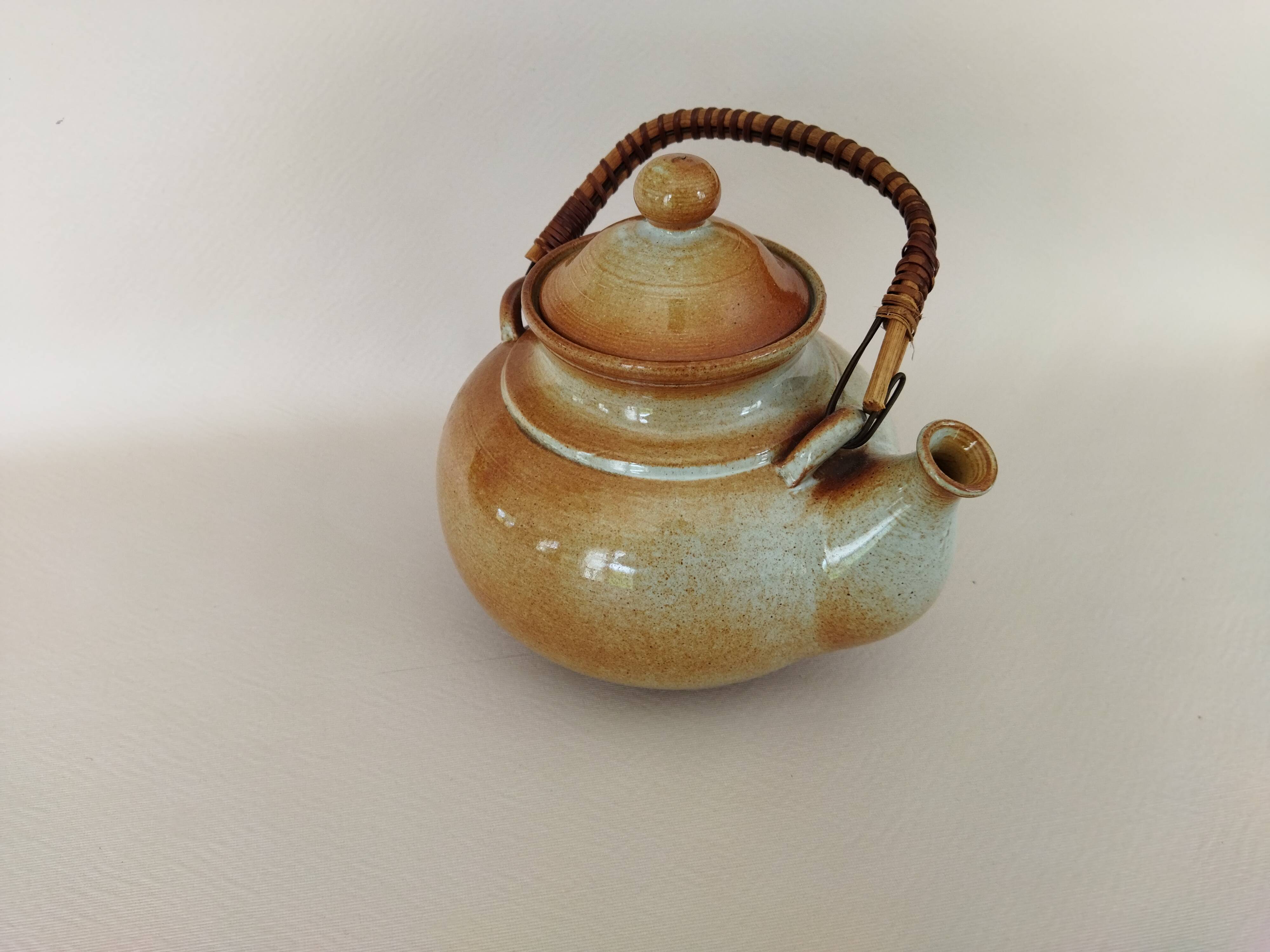 Montgolfier stoneware teapot 1960s