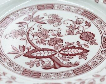set of 4 plates royal art pottery onion blu