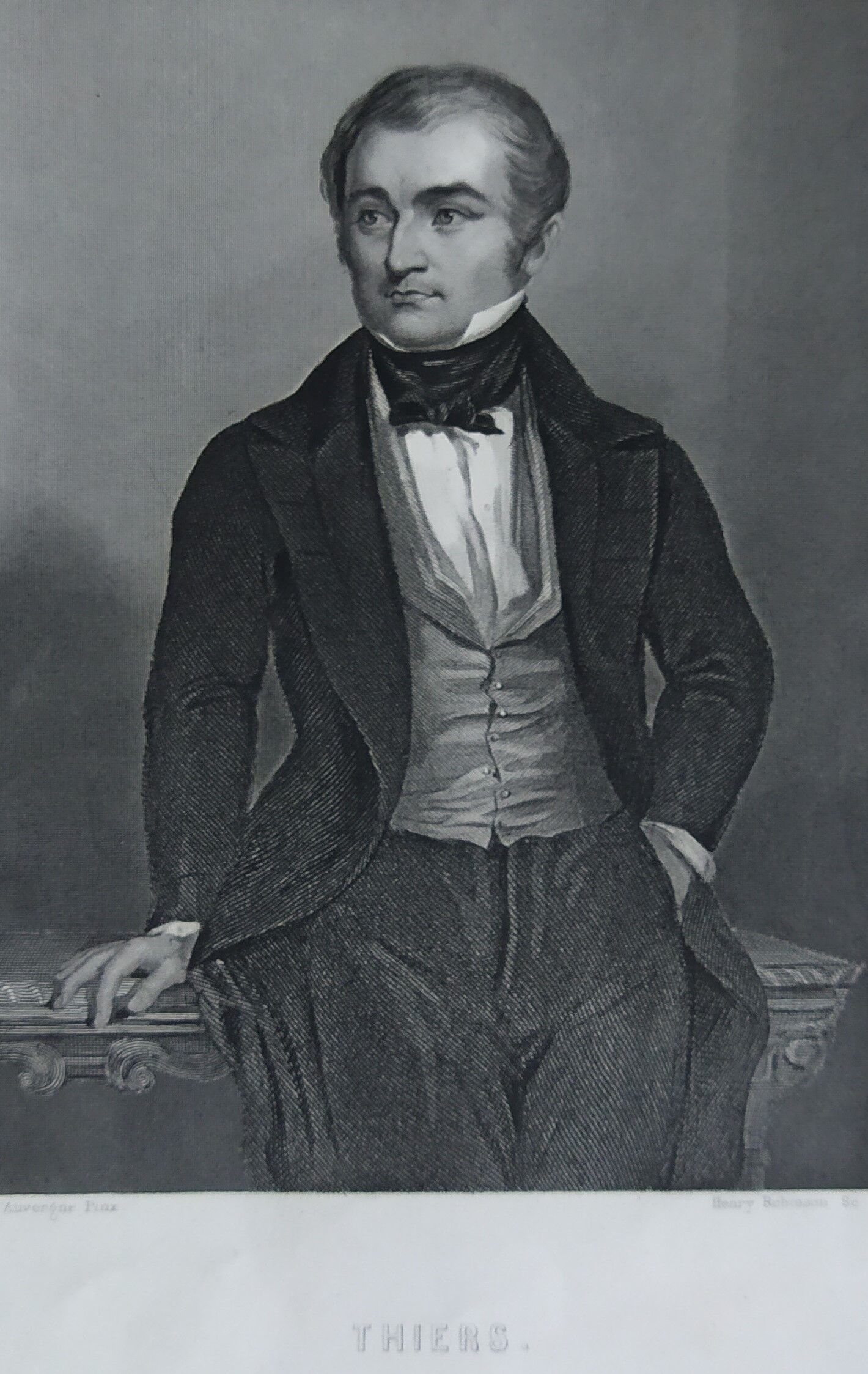 Engraving XIXth "Adolphe THIERS" French statesman