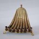 Vintage Menorah 9 Candle Mid Century Brass Peacock Waterfall
