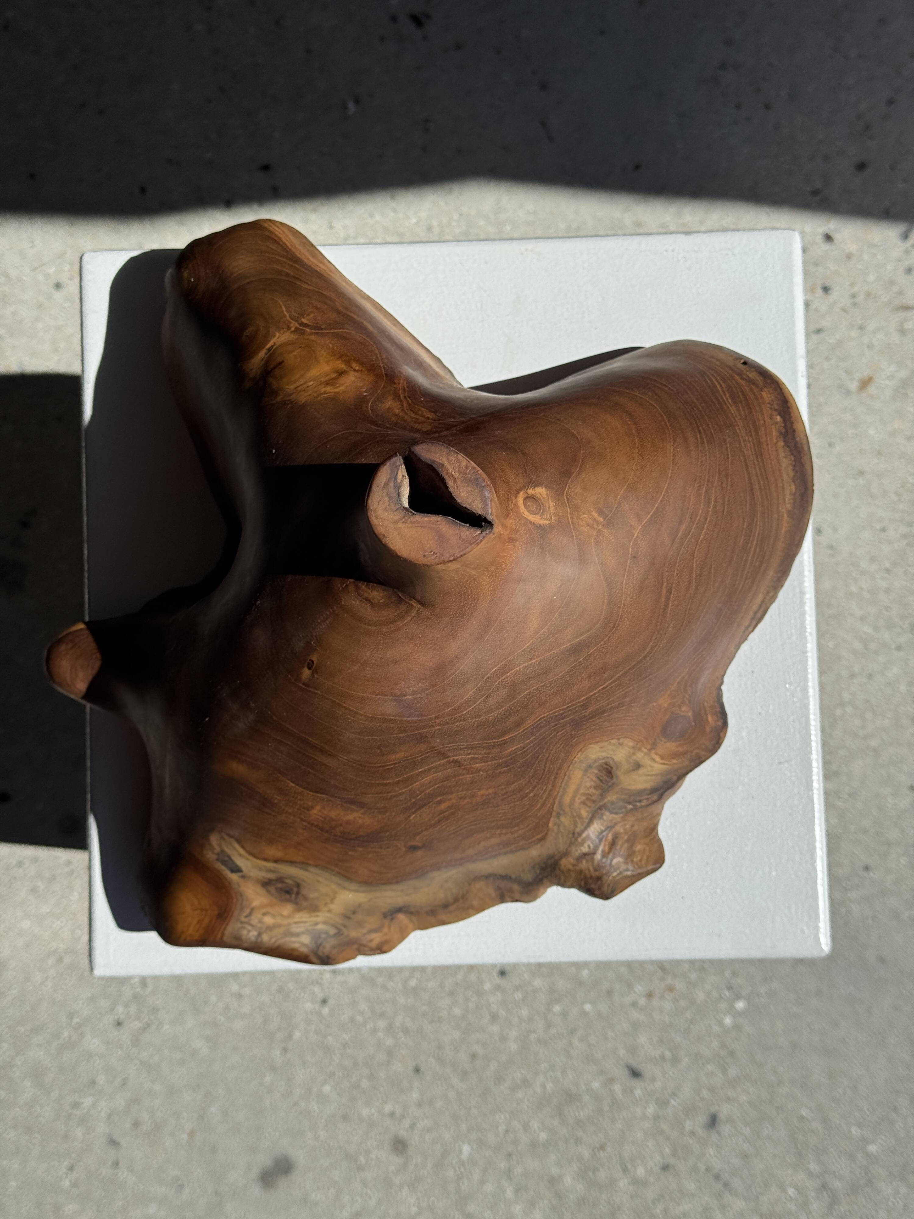 Small suspension in organic teak hat D30 H20