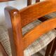 Vintage chairs in antique fabric and wood year 80