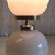 Lampe à poser en verre opalin rose - mid. XXeme