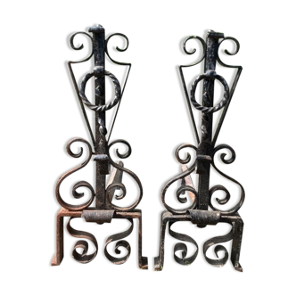 Pair of old andirons