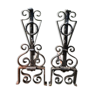 Pair of old andirons