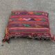 Burgundy wool Persian kilim pouf