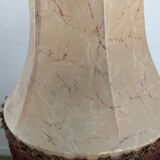 Vintage brass and leather lamp from the 70s