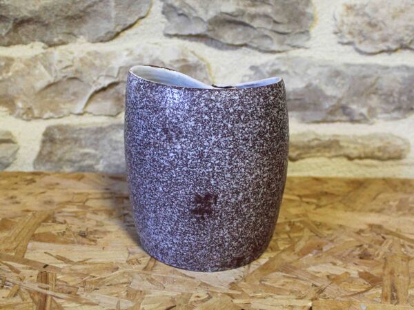 Vase en céramique émaillé plissé Jean Fradin