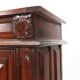 Ancient baroque walnut buffet with decorations, 18th century