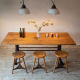 Industrial table oak