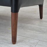 Années 1960, design danois de Kurt Østervig, chaise longue modèle 55, cuir, palissandre, originale.