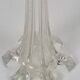 Art Nouveau French Gladioli Fluted Glass Vase, 1920s