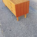 Vintage chest of drawers 3 drawers 1 flap