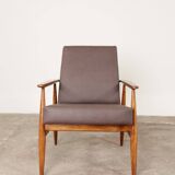 Fauteuil vintage cuir vegan marron conception moderne
