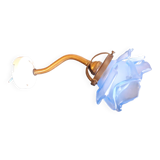 Opaline wall light in blue flower shape