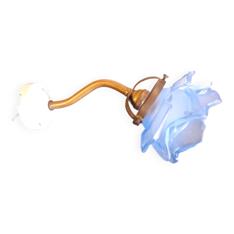 Opaline wall light in blue flower shape