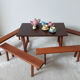 Table et chaises de poupée vintage, en bois, salon poupée Dejou