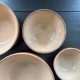 Series of 4 Gien sandstone bowls