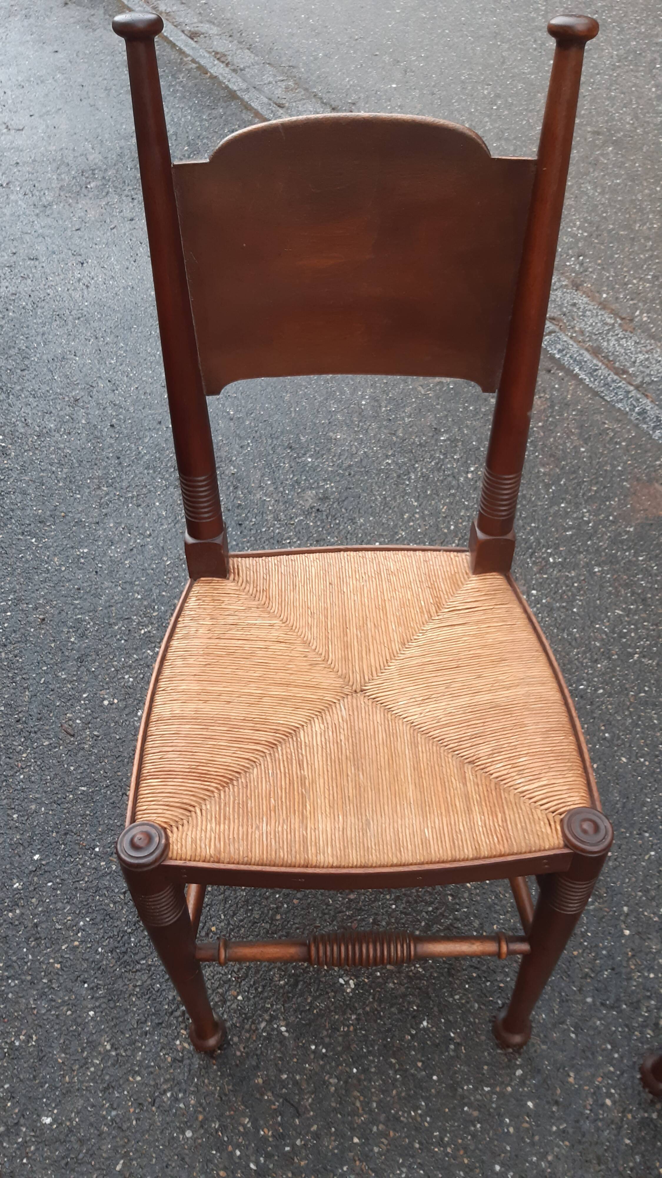 6 chaises Arts & Crafts par William Birch & E.G. Punnett
