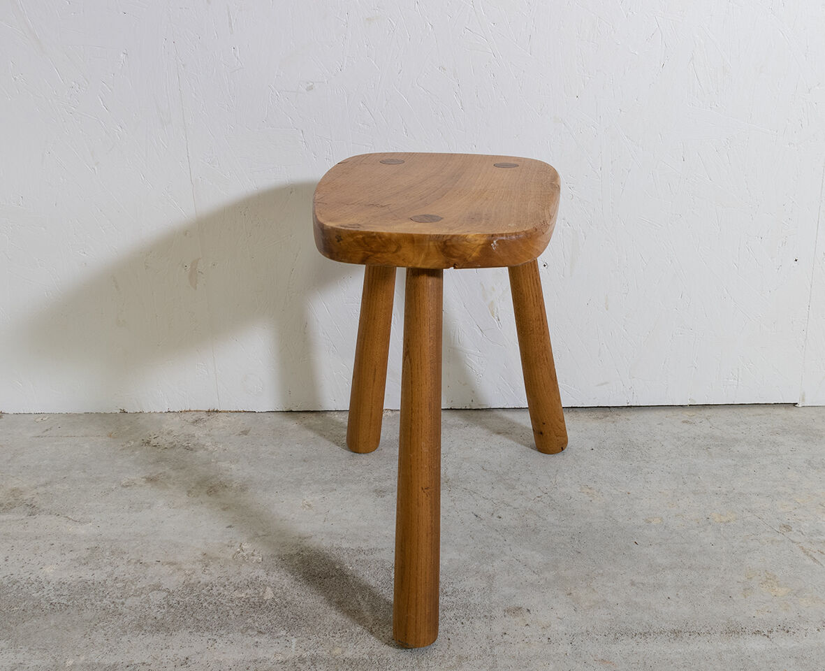 Elm tripod stool