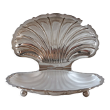 Butter dish / empty pocket shell silver metal years 40-50 hallmarked