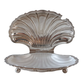 Butter dish / empty pocket shell silver metal years 40-50 hallmarked