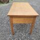 Flat oak desk with drawers, 130×70cms