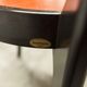 Table and 6 armchairs Baumann Diese, design Pagnon Pelhaître, Wenge color and red,