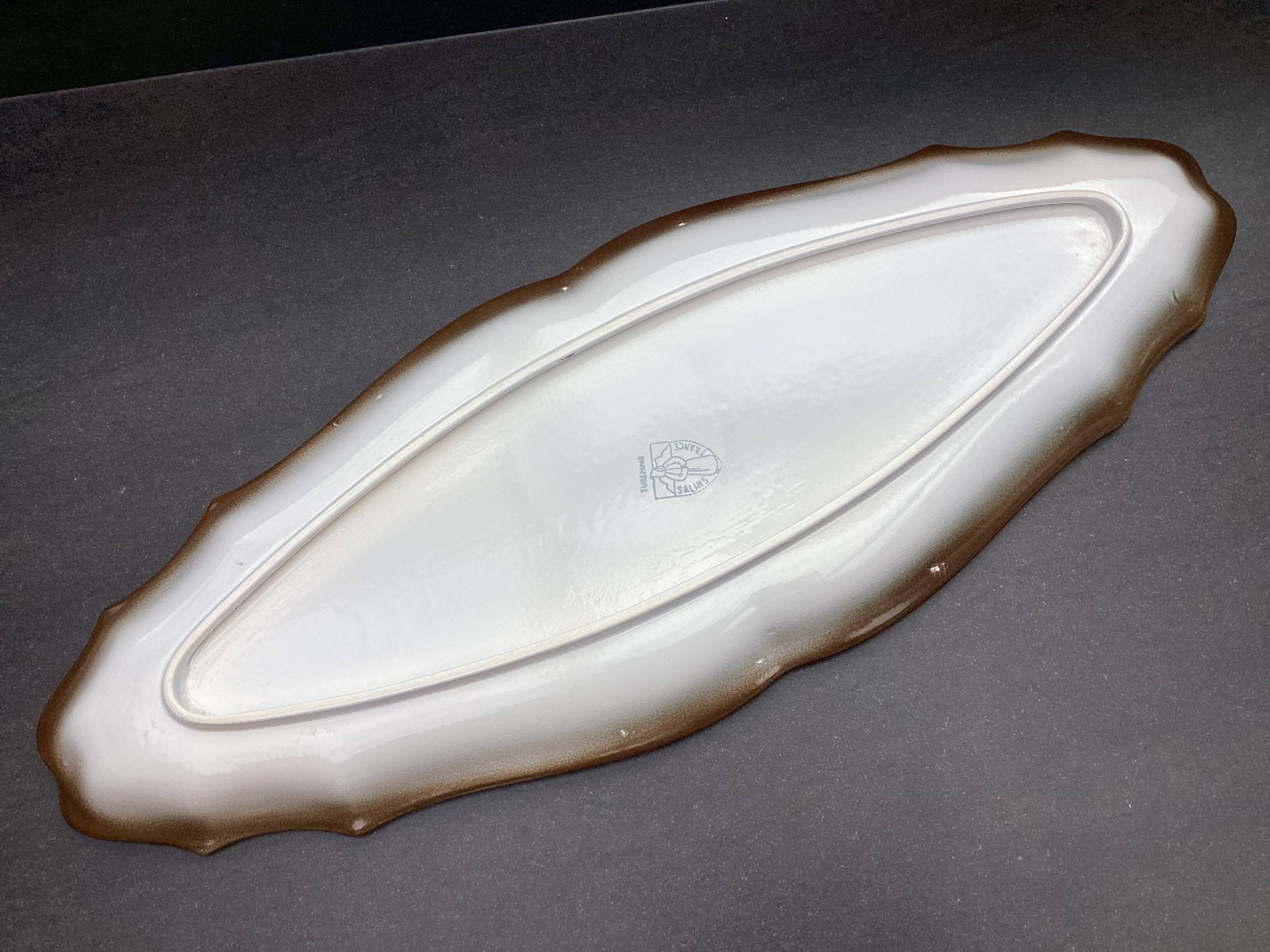 Salins earthenware fish dish
