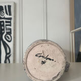 Speckled ceramic jug fat lava