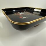 Vintage plastic tea tray  Peacock design