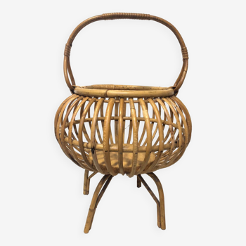 Vintage rattan worker, 1960