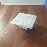 Vintage Carrara marble coffee table
