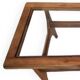 Vintage Scandinavian dining table in wood and glass