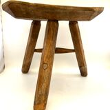 Rustic tripod wood stool