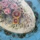 Large oval metal tray in the Napoleon III style, 1960s
