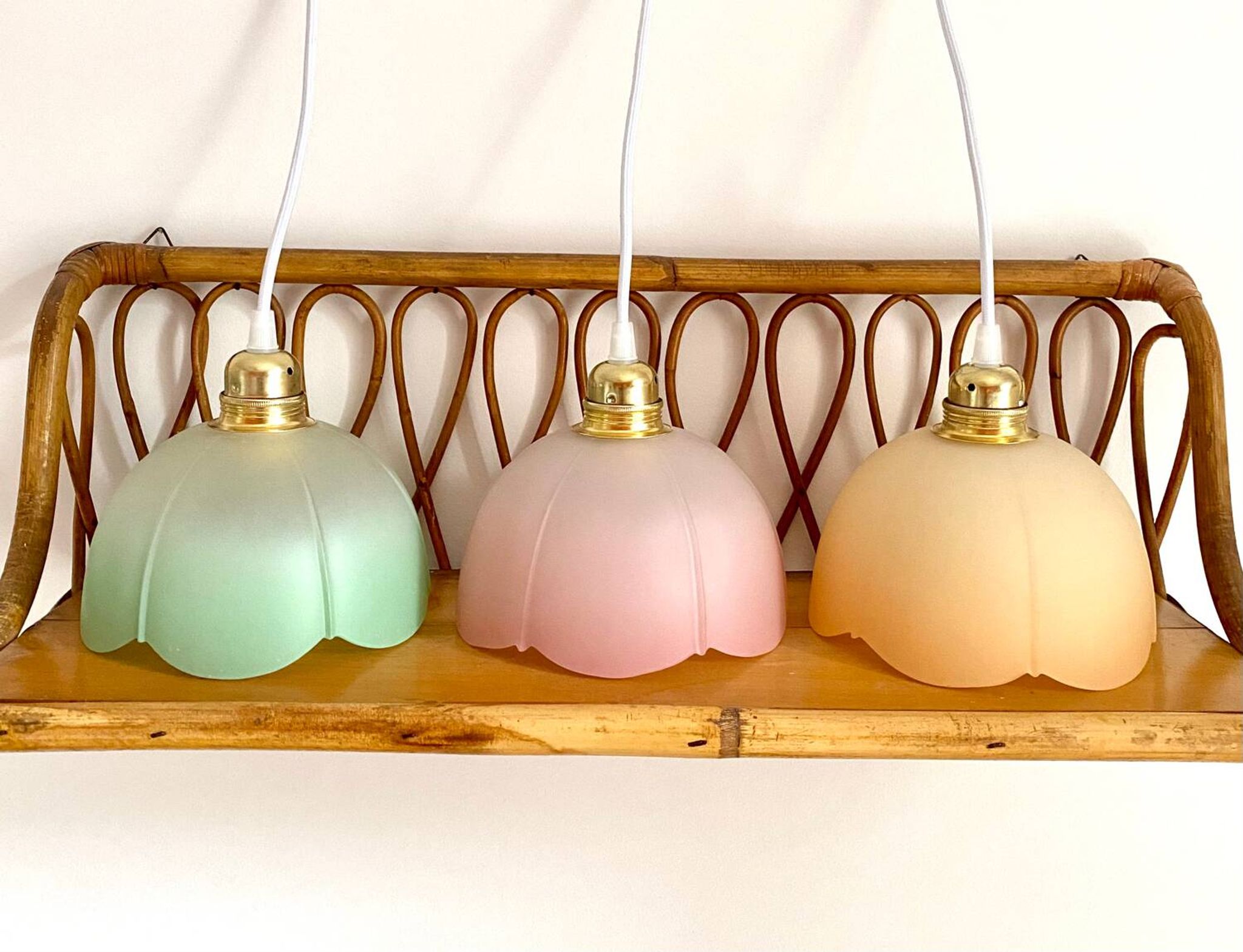 Set of 3 multicoloured hanging decorations