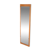 Vintage Scandinavian mirror in solid oak 42x148.