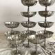 Jean Couzon matte stainless steel footed cups in box
