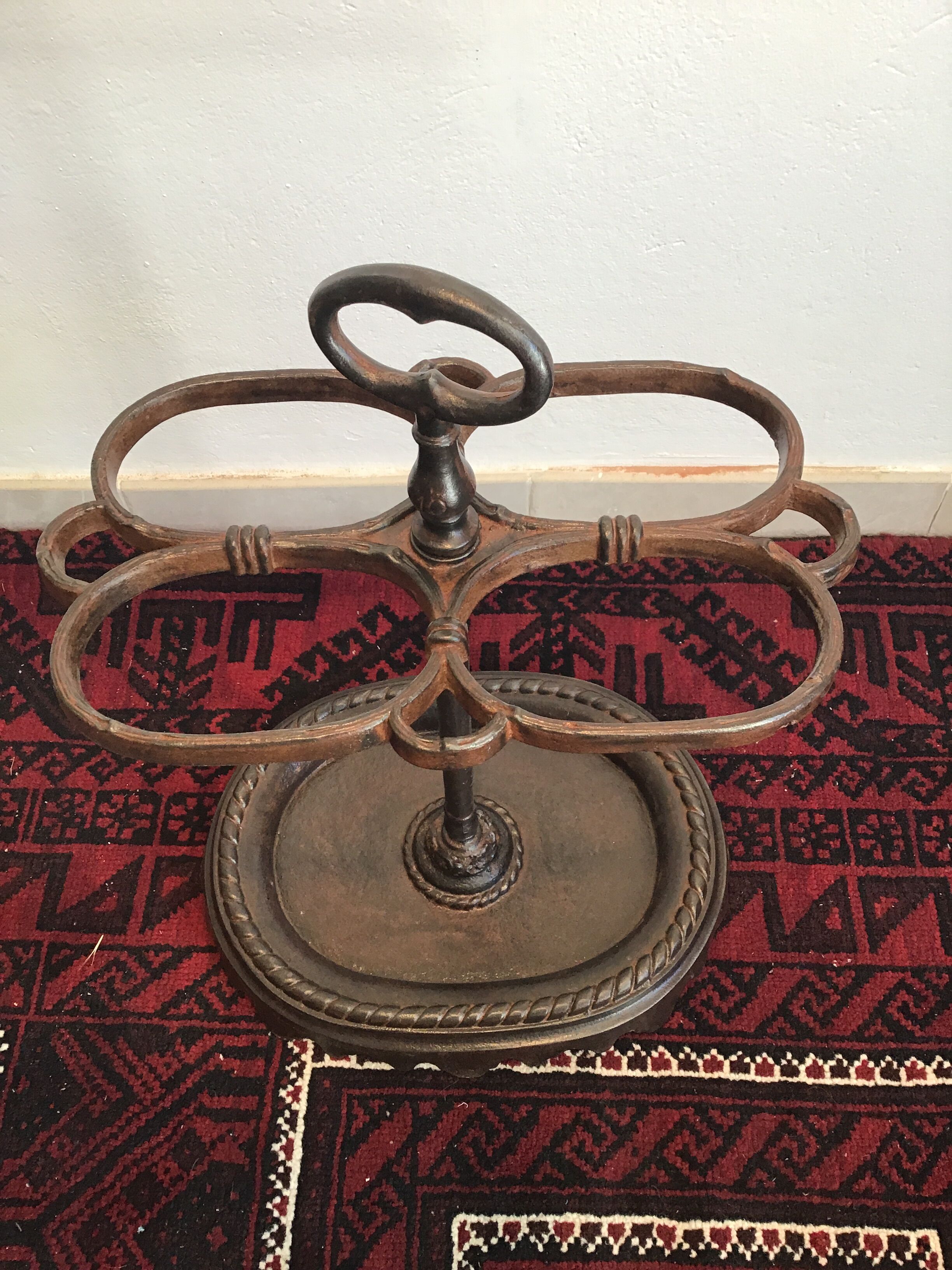 Antique cast iron umbrella holder