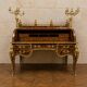 Important cylinder desk in richly marquetry Louis XV style.