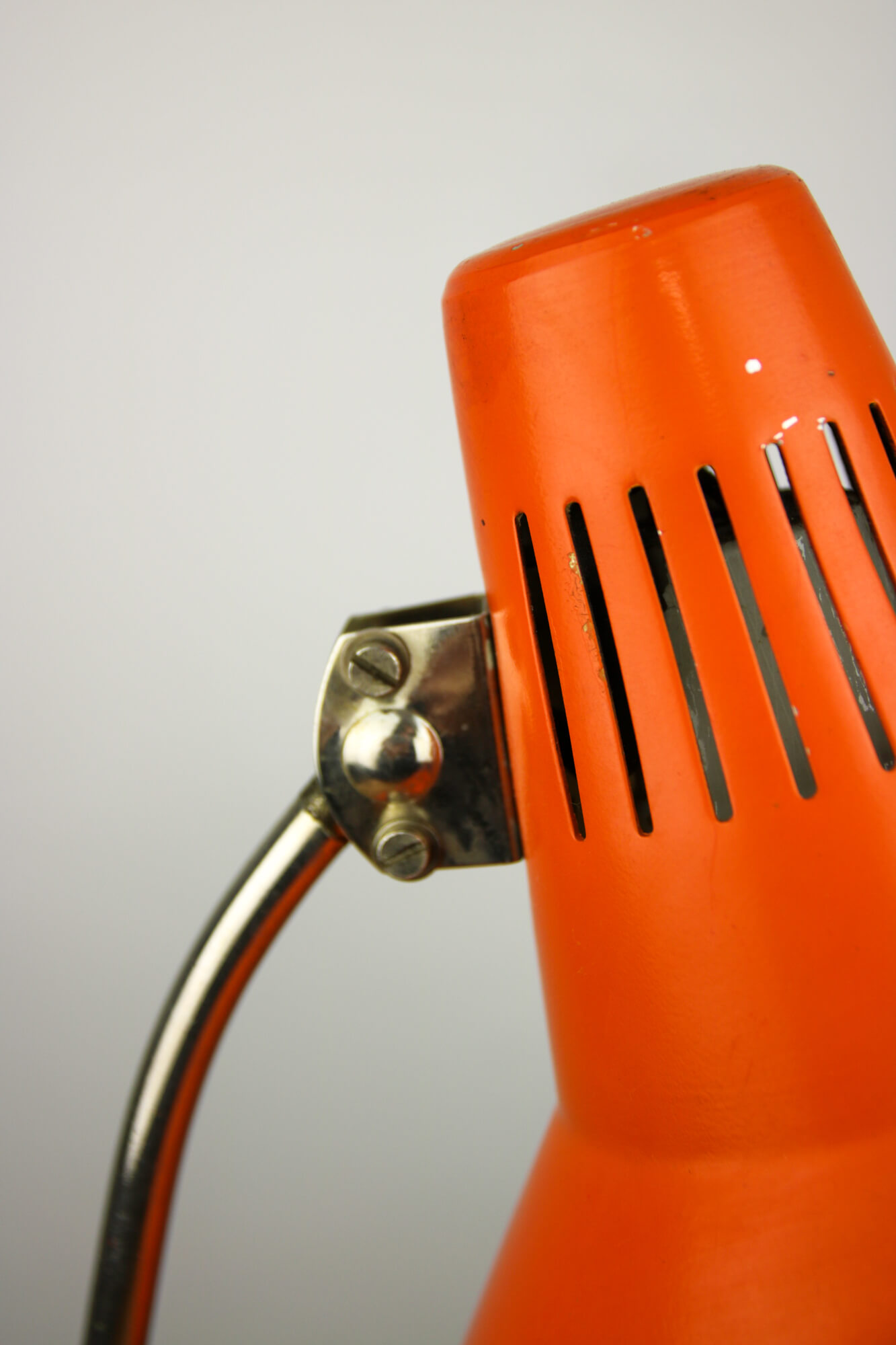 Adjustable Desk Lamp in Orange Painted Metal from TEP, 1970s