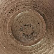 Ceramic, modernist bowl with handle, H. Ditlev. Denmark, 1960s